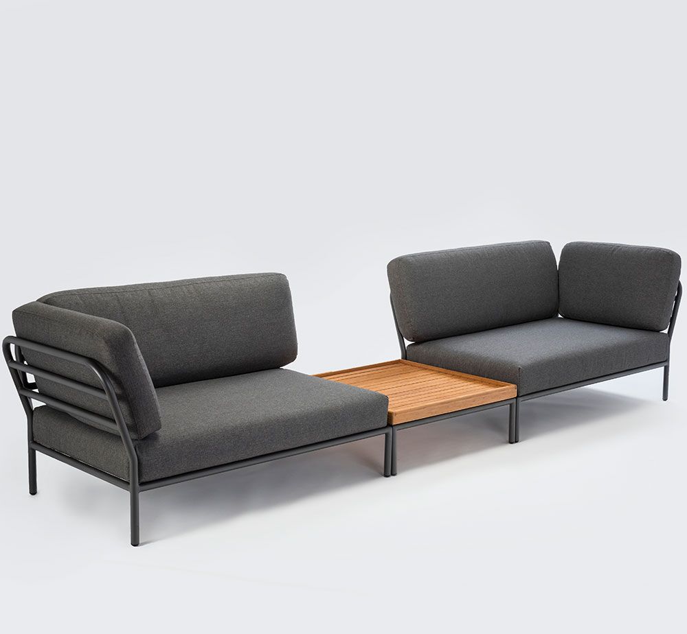 Level avslutsdel höger grå aluminium