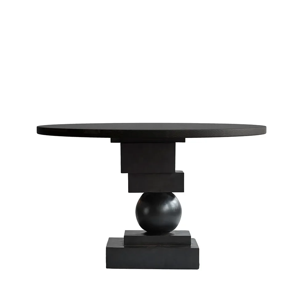 Artist Matbord Ø120 - Coffee Black Oak