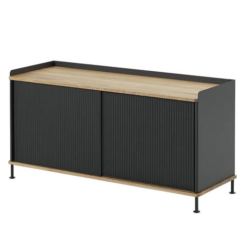 Enfold Sideboard 124 x 45 cm  - Oiled oak Anthracite Black