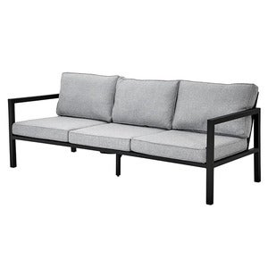 Belfort 3-sits soffa   inkl dynor svart / Peral Grey