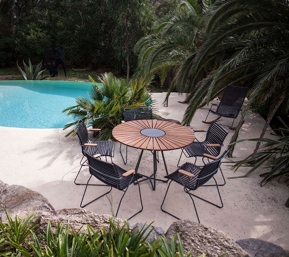 Click karmstol ljusblå aluminium