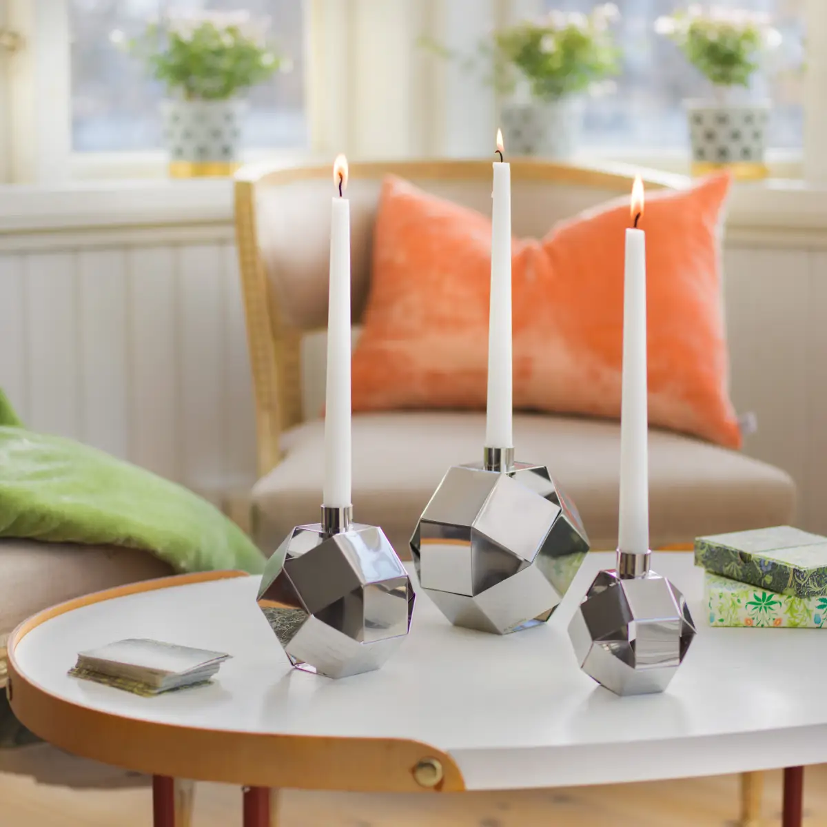 Merkurius ljusstake liten silver