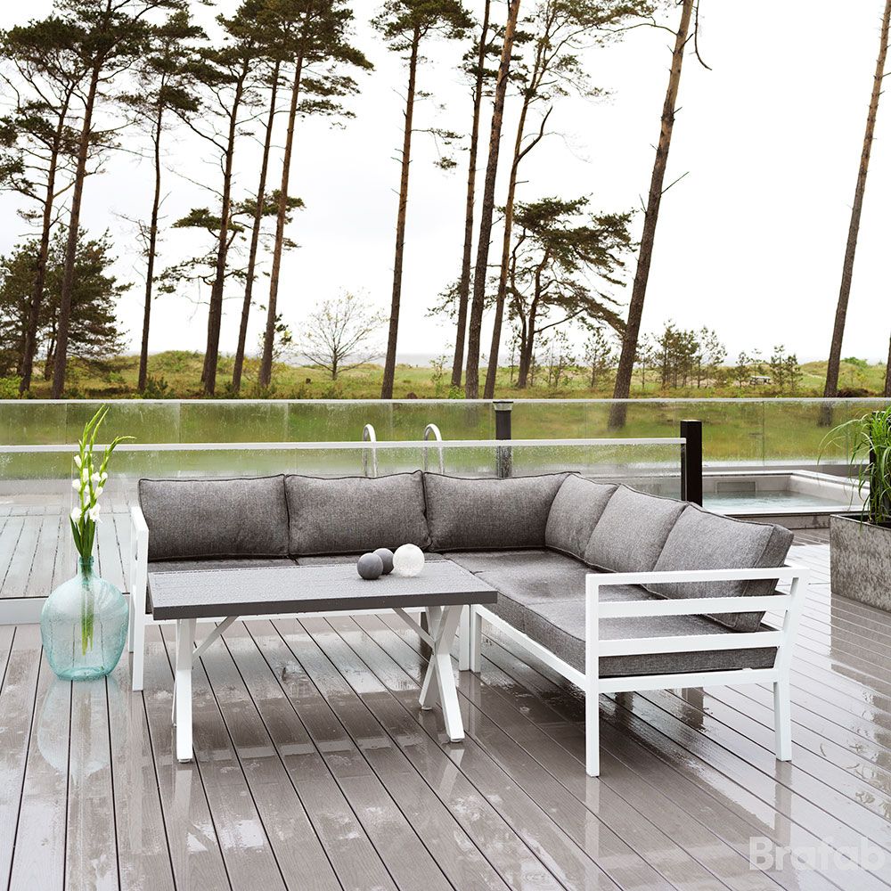 Weldon fåtölj vit/grå 