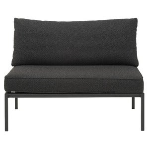 Upper 2-sits mittdel Svart / Teddy Black