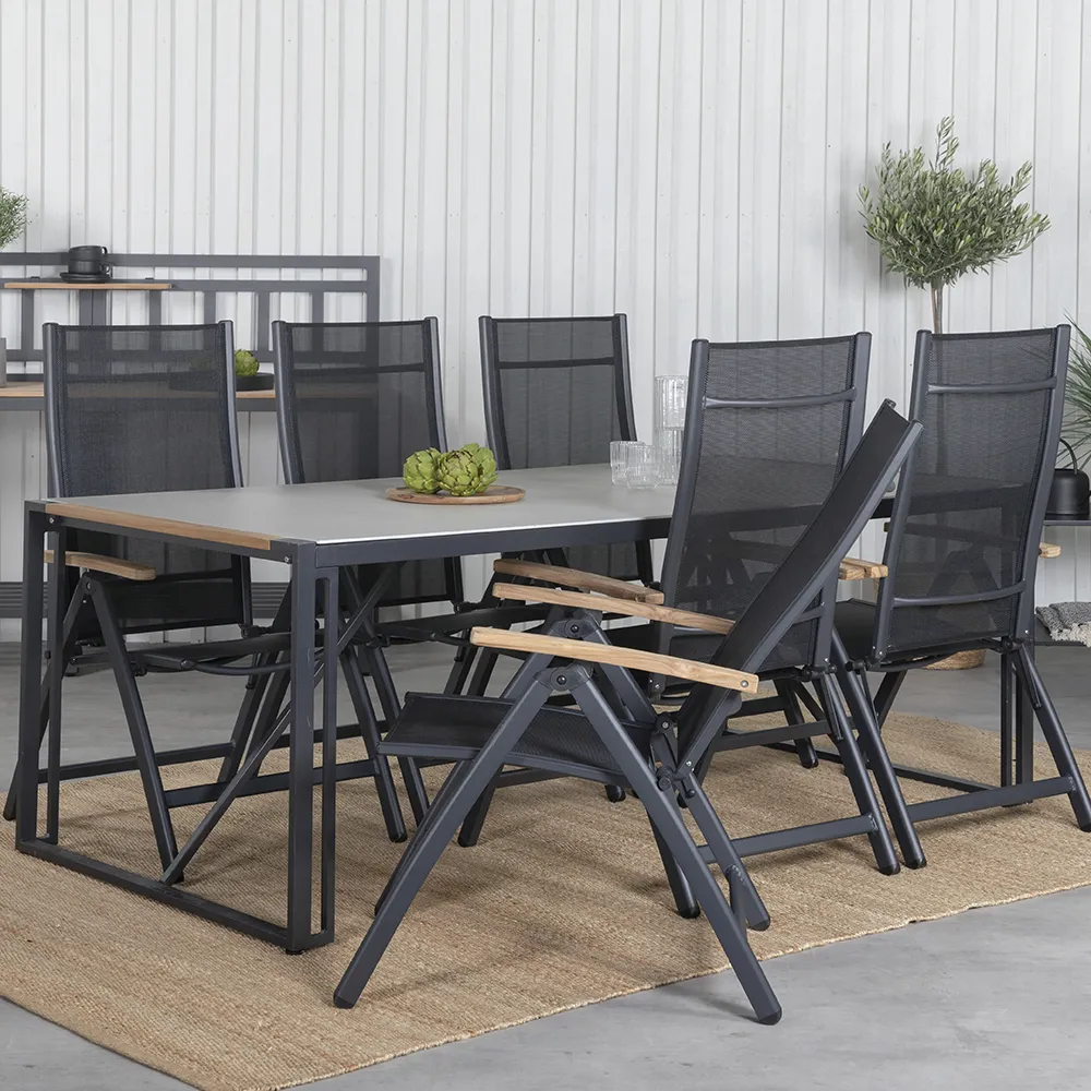 Panama Positionsstol Svart 2-pack