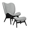 A Conversation Piece Loungestol Black Oak/Sterling