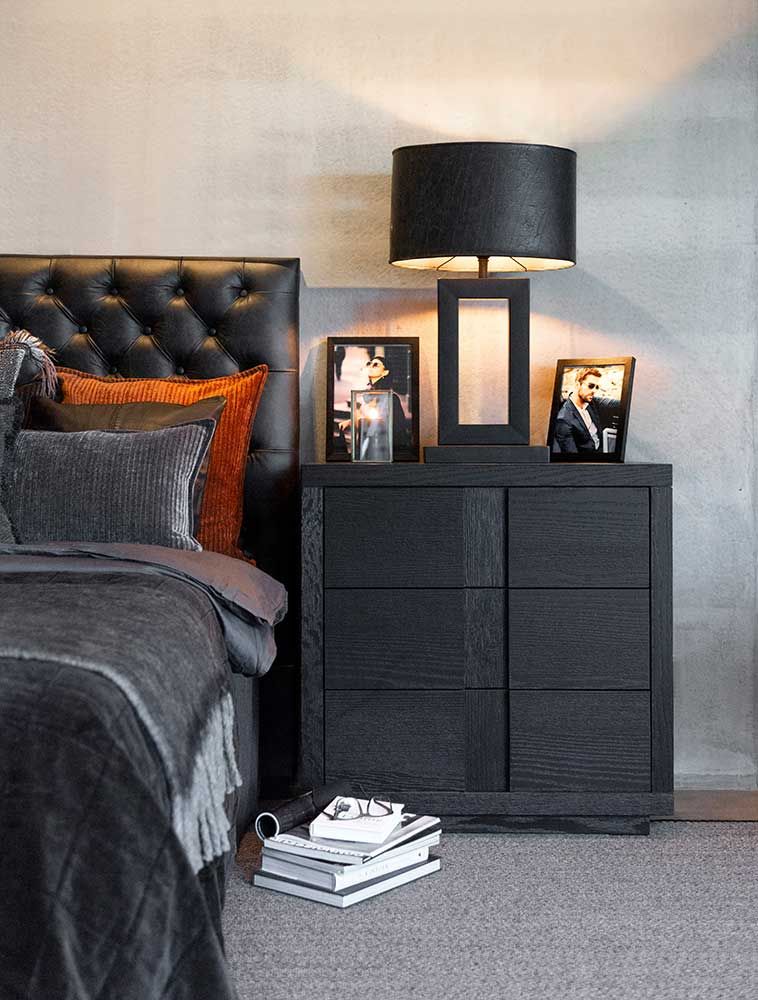 Vienna Sänggavel 90X140 Svart Läder