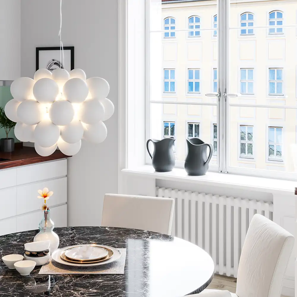 Gross taklampa Ø50cm Vit matt