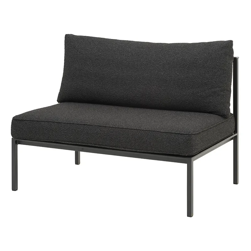 Upper 2-sits mittdel Svart / Teddy Black
