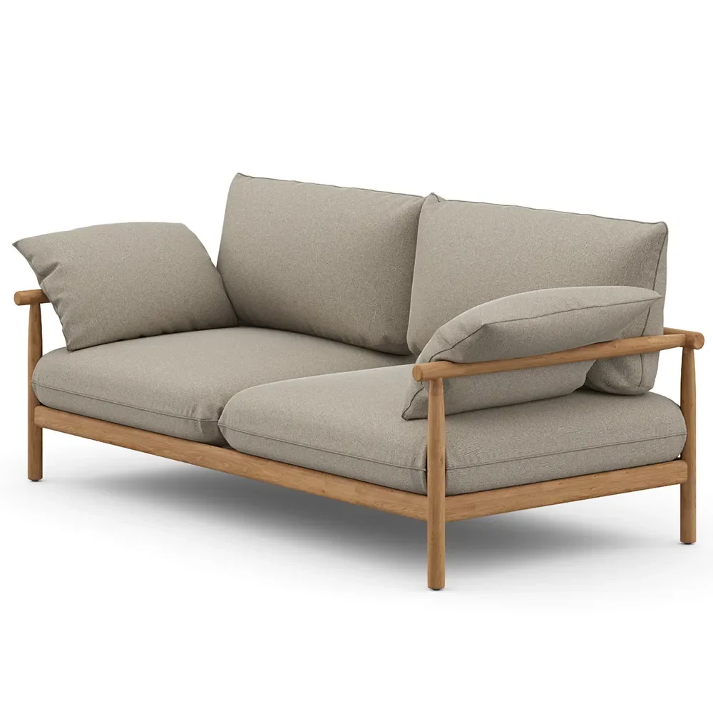 TIBBO 2-sits soffa BPH teak 0205 vulcano matte 0122