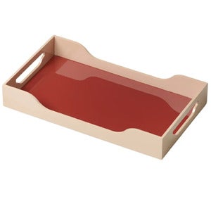 Swell Lackerad bricka Maroon/Pink 42x27 cm