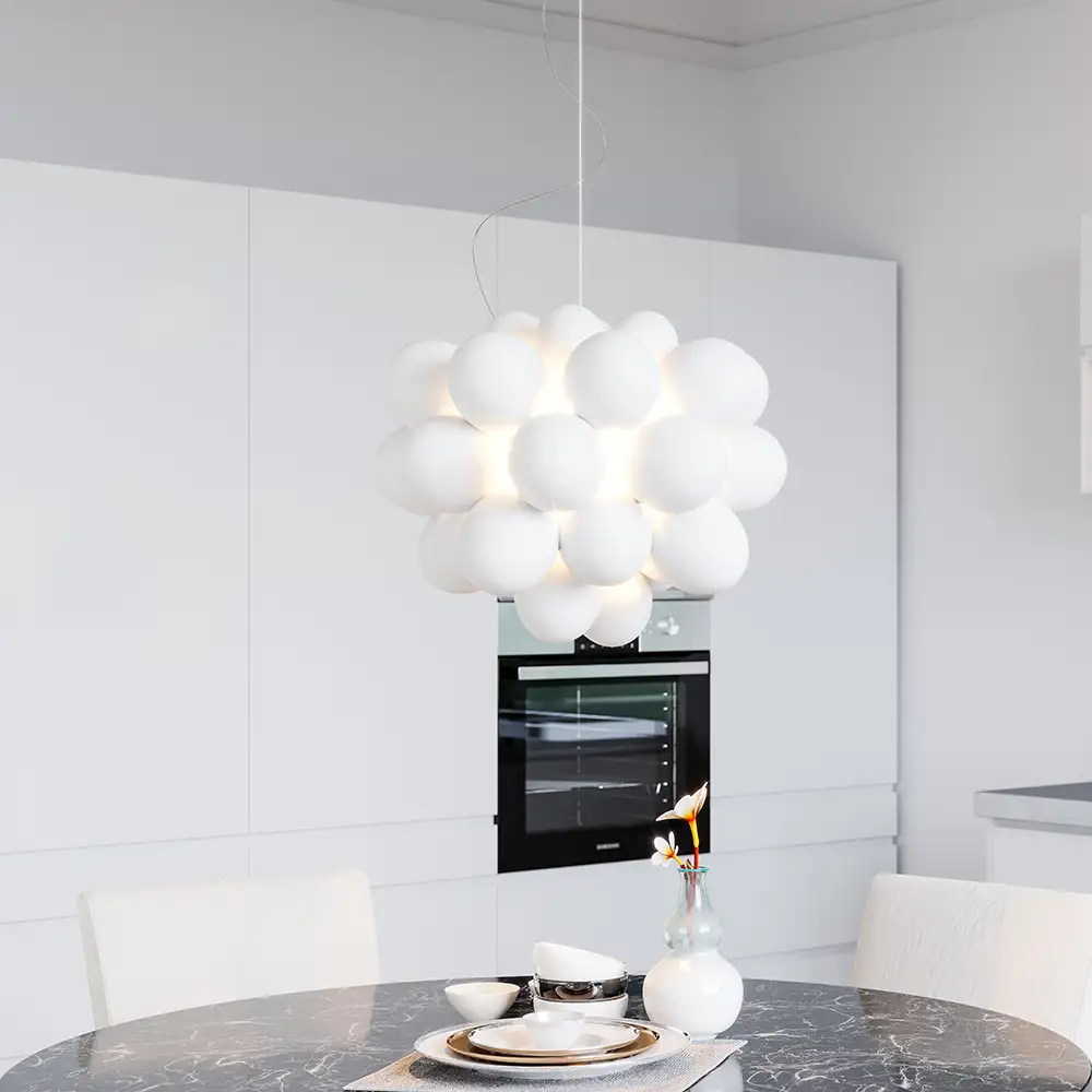 Gross taklampa Ø50cm Vit matt