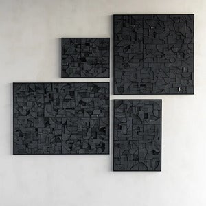 Bricks Väggdekor 60x50 cm Svart