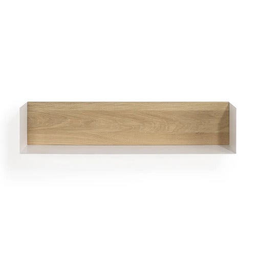 U shelf 70x15 cm ek/vit metall