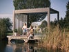 Pergola size 4 x 3 metallic quartz grey