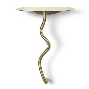 Curvature Väggmonterat bord - Brass