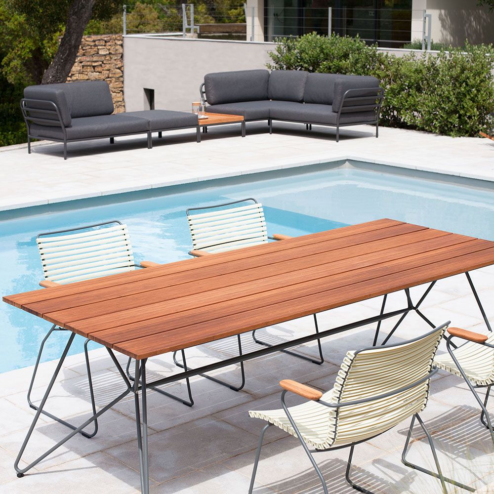 Sketch matbord grå 88x220 cm bambu 