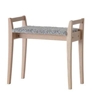 Meja Pall Vitoljad Ek/Fårskinnslook Ljusgrå