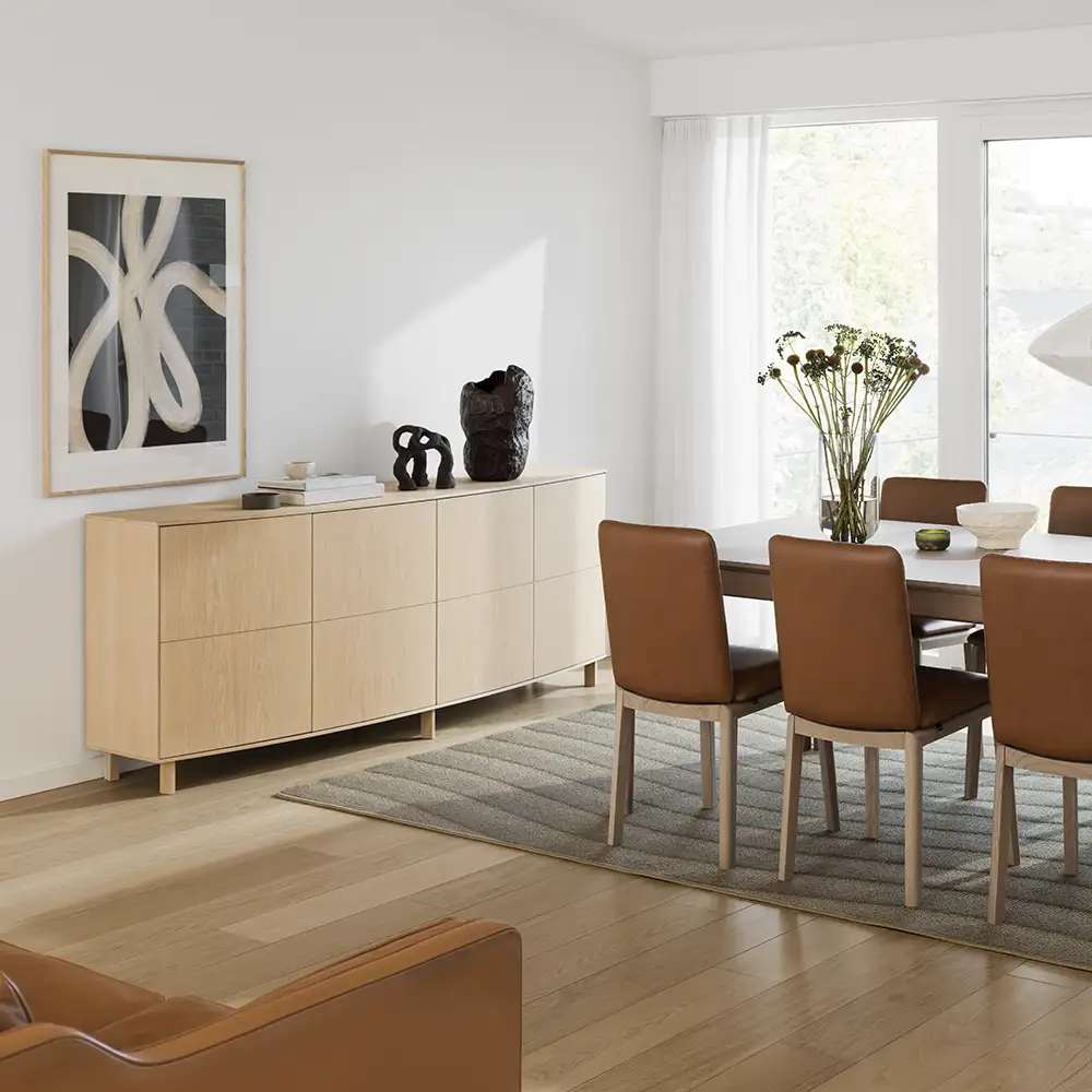 Sm414 Skänk vitoljad ek