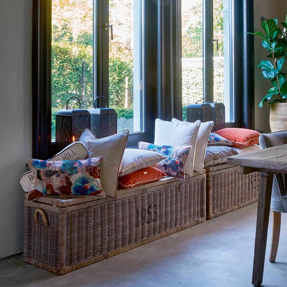 Rustik rottingkista, 160x40 cm