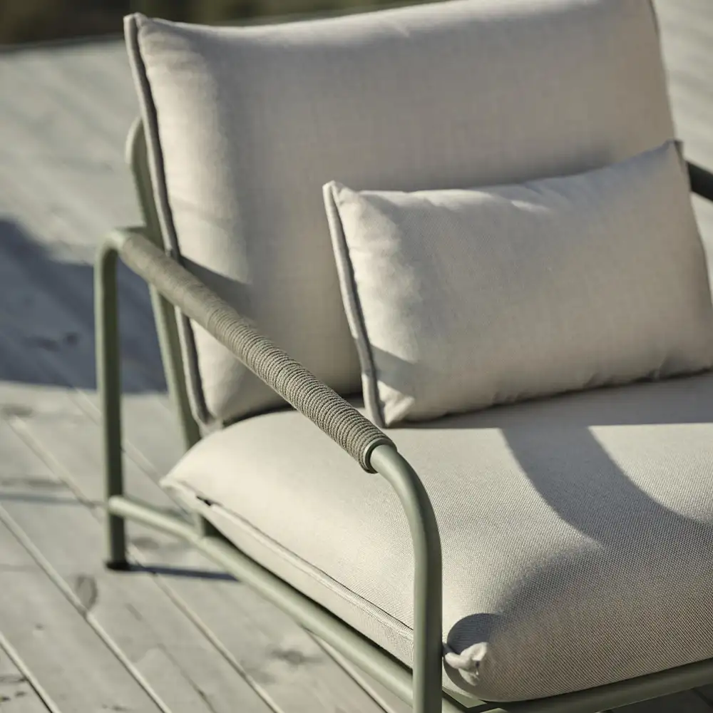  Lerberget fåtölj grön/ash 