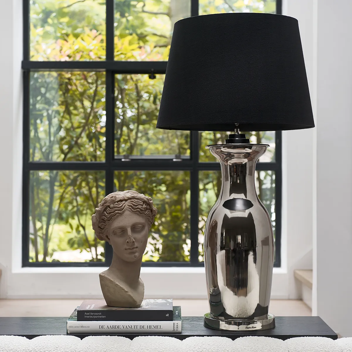 Bordslampa Roger Hotel H65 cm Silver
