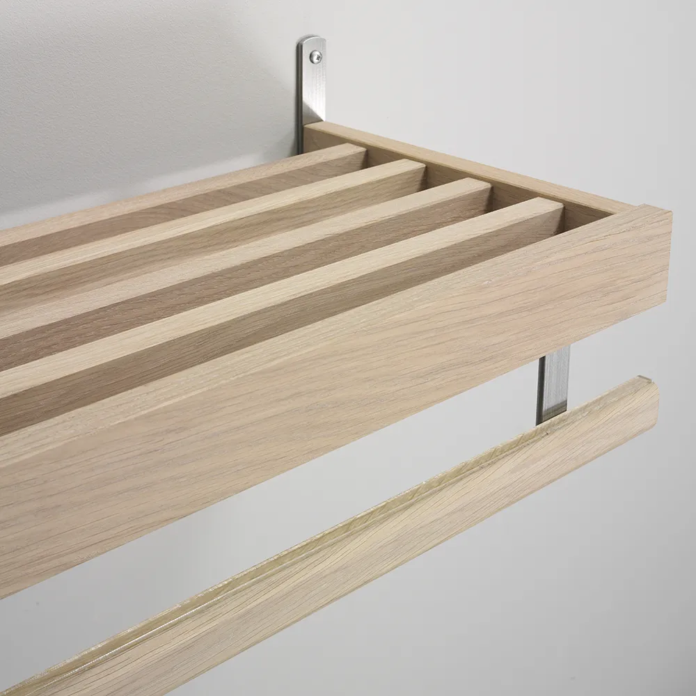 Nadja Hatthylla 100 cm 1 plan Vitoljad Ek/Slipat stål