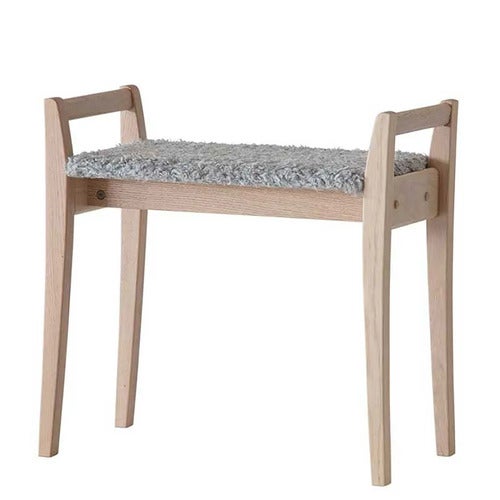 Meja Pall Vitoljad Ek/Fårskinnslook Ljusgrå