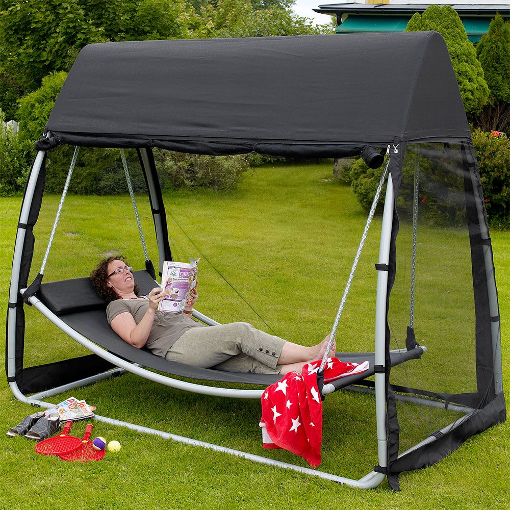 Silas Hängmatta silver/ svart 