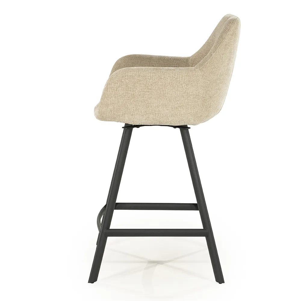 Bliss barstol med armstöd - taupe