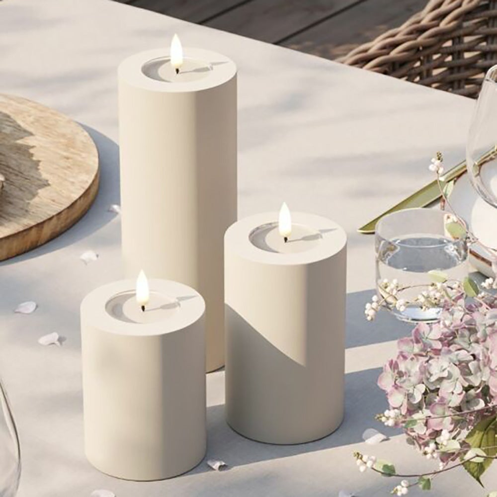 LED blockljus utomhus  7,5x 10 cm sand