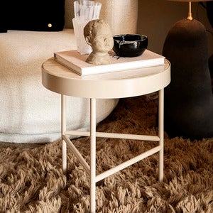 Travertine Sidobord - Cashmere