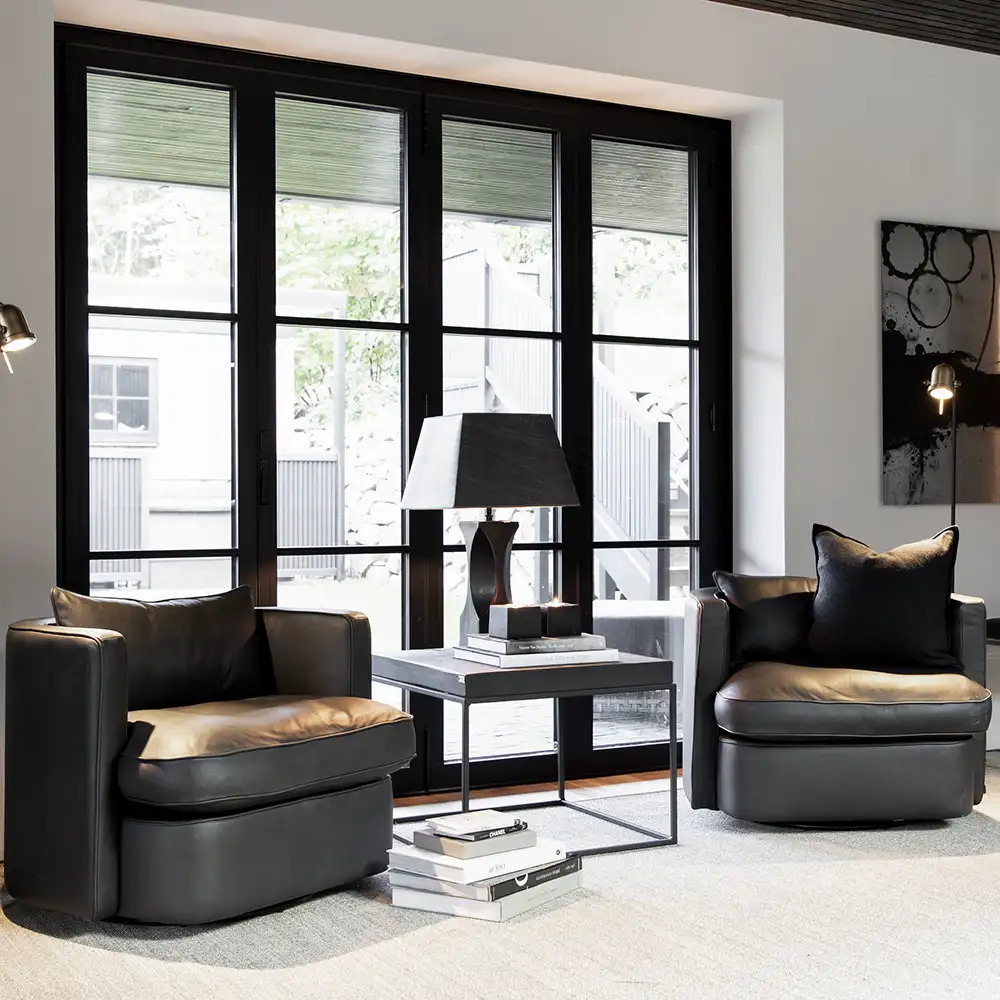 Sidobord Carlisle 65x65 cm black