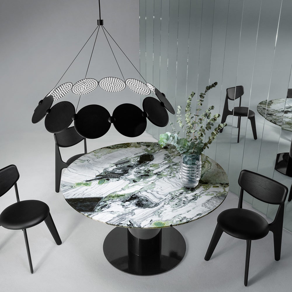  Slab matstol stoppad sits svart