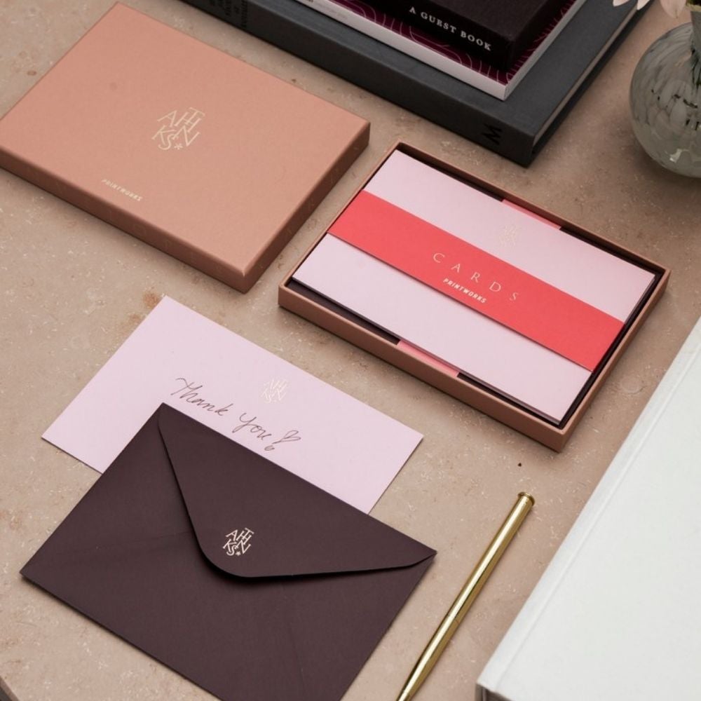 Tackkort med kuvert – Beige