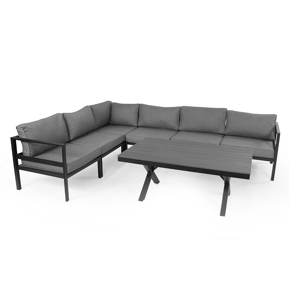 Leone mittdel svart/grå aluminium 