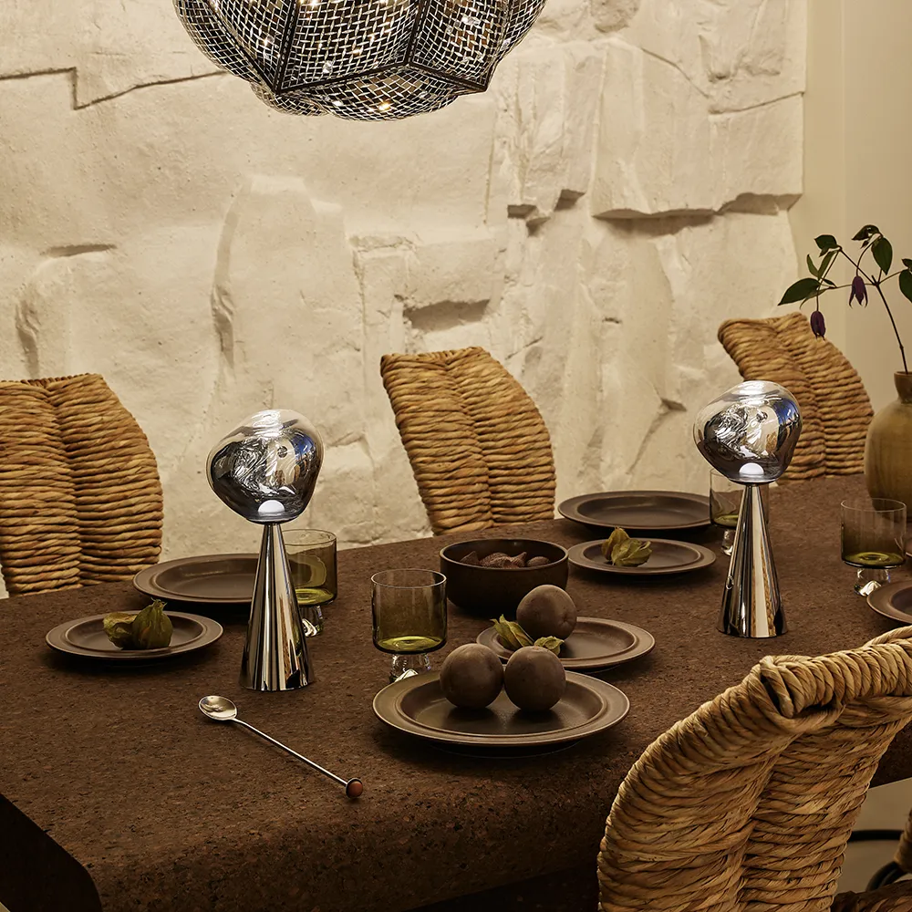 Melt Portabel lampa Silver LED