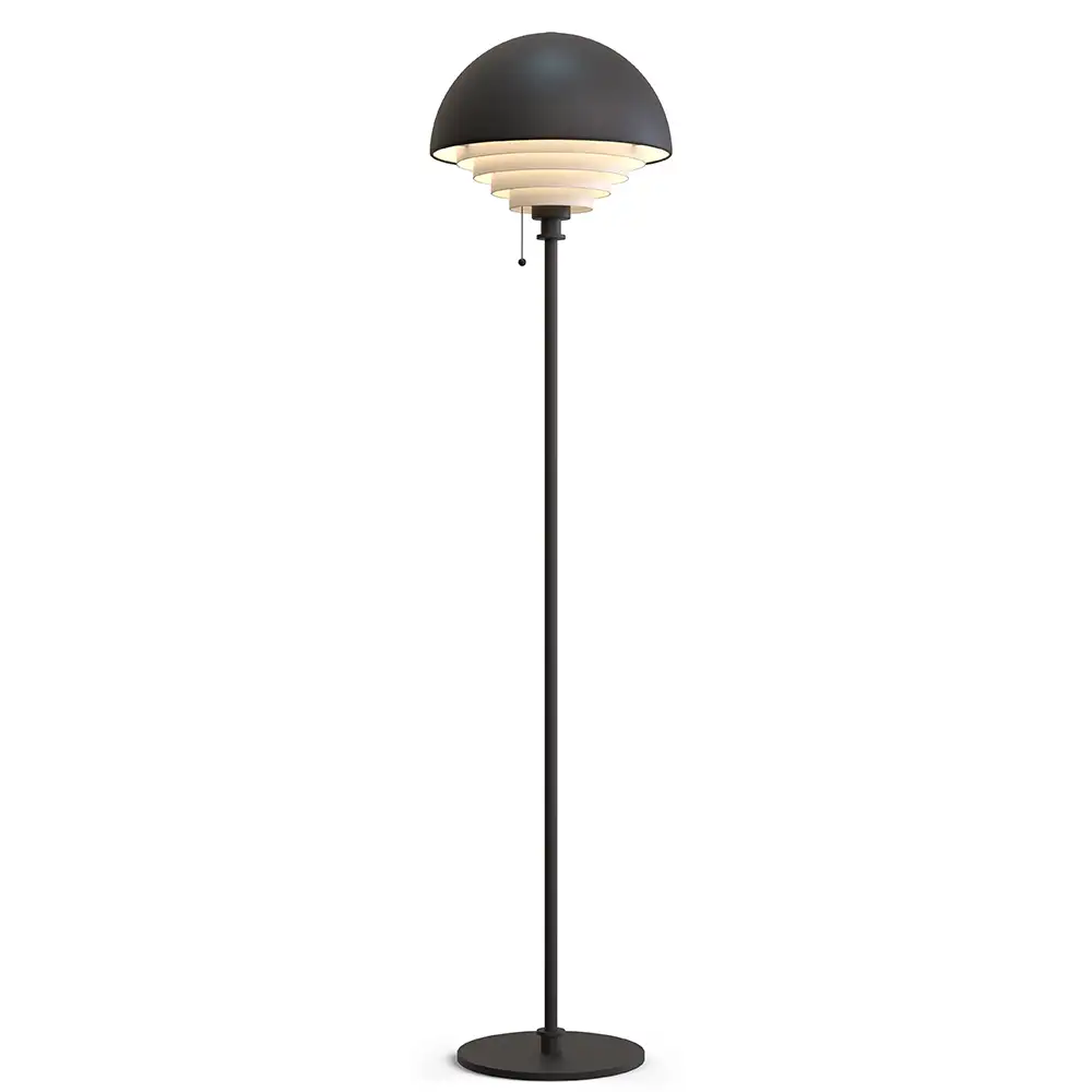 Motown golvlampa svart E27