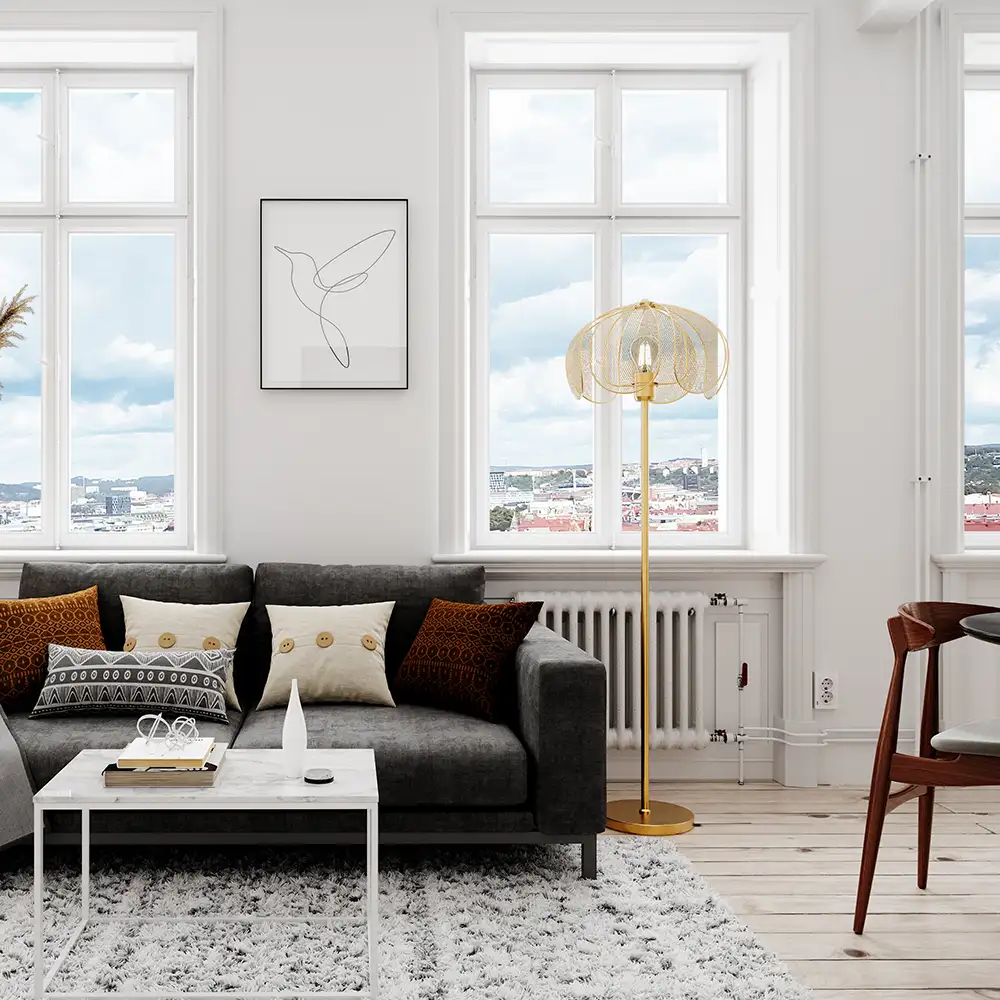 Daisy Golvlampa matt guld