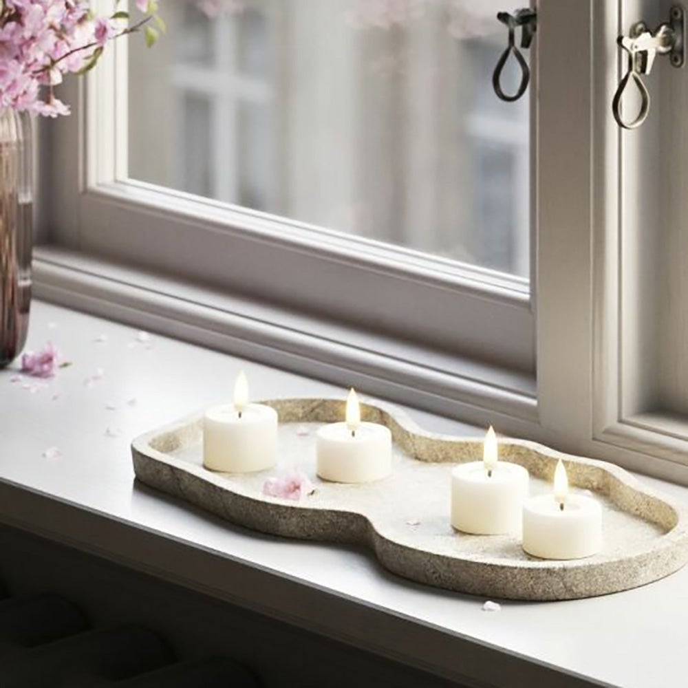 LED värmeljus 2-pack 4,1x4,5 cm vita