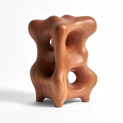Organic skulptur lackad mahogny