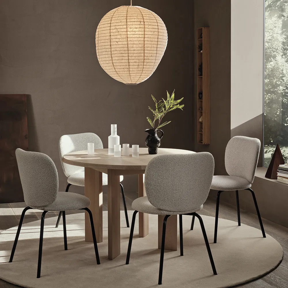 Rico Matstol Black Soft Bouclé - Off-white/Sand