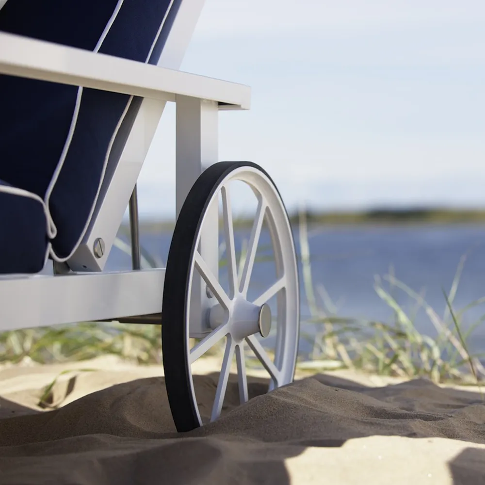 Liggvagn Med Armstöd Vit Alu 