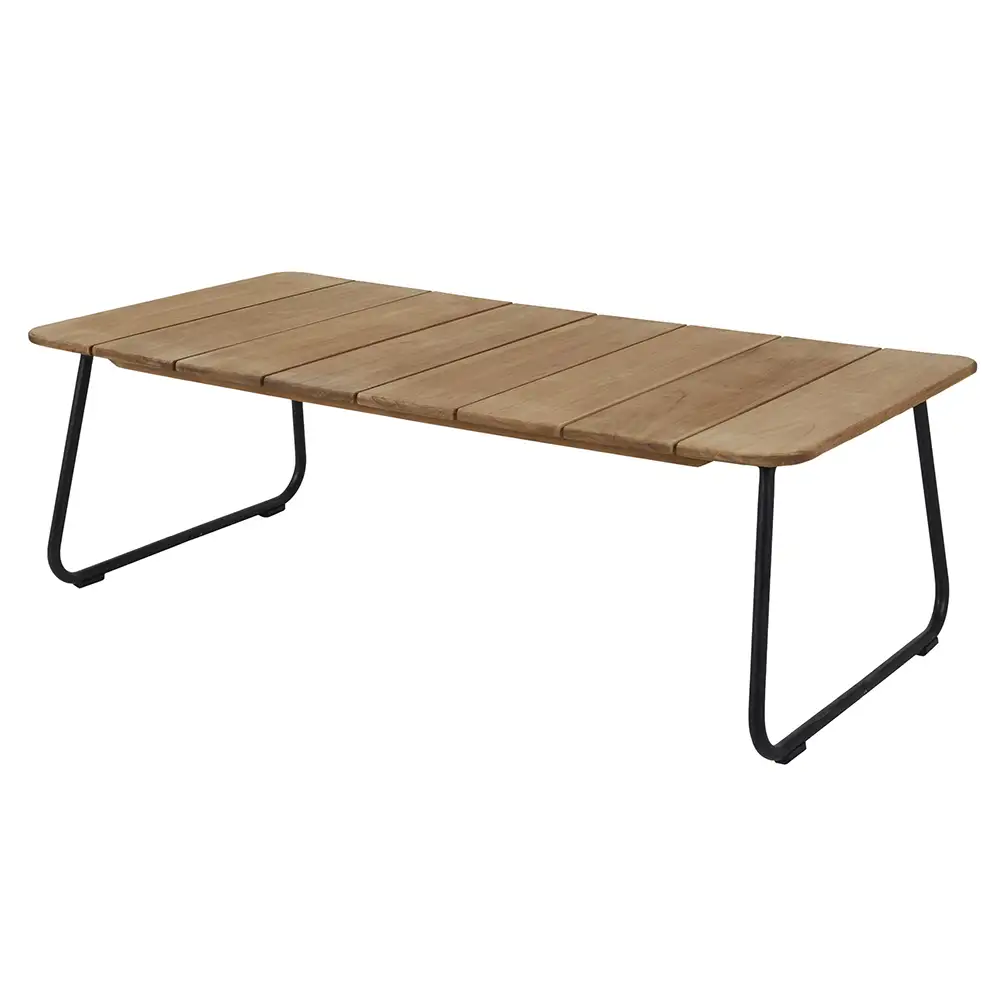 Nolli soffbord 70x140 cm svart/teak 