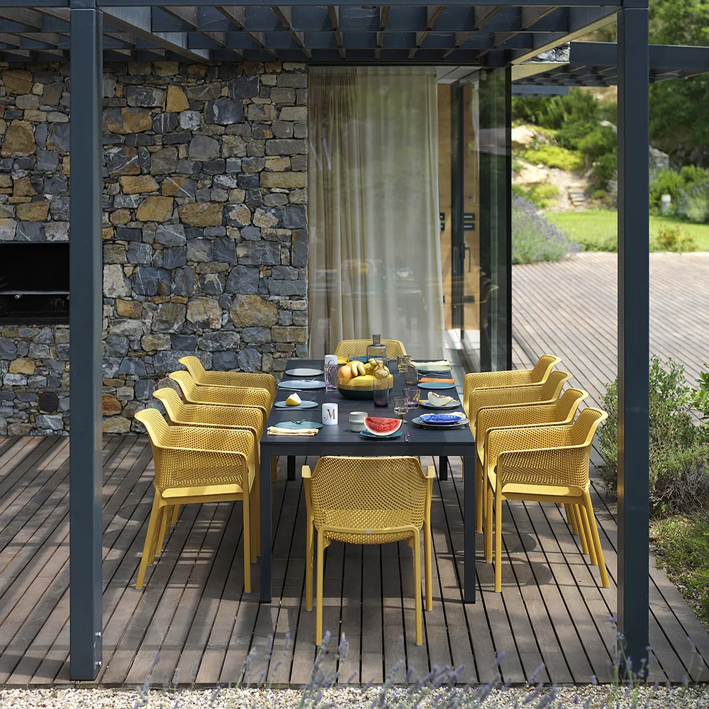 Rio Alu Matbord 140//210x85 cm Anthracite