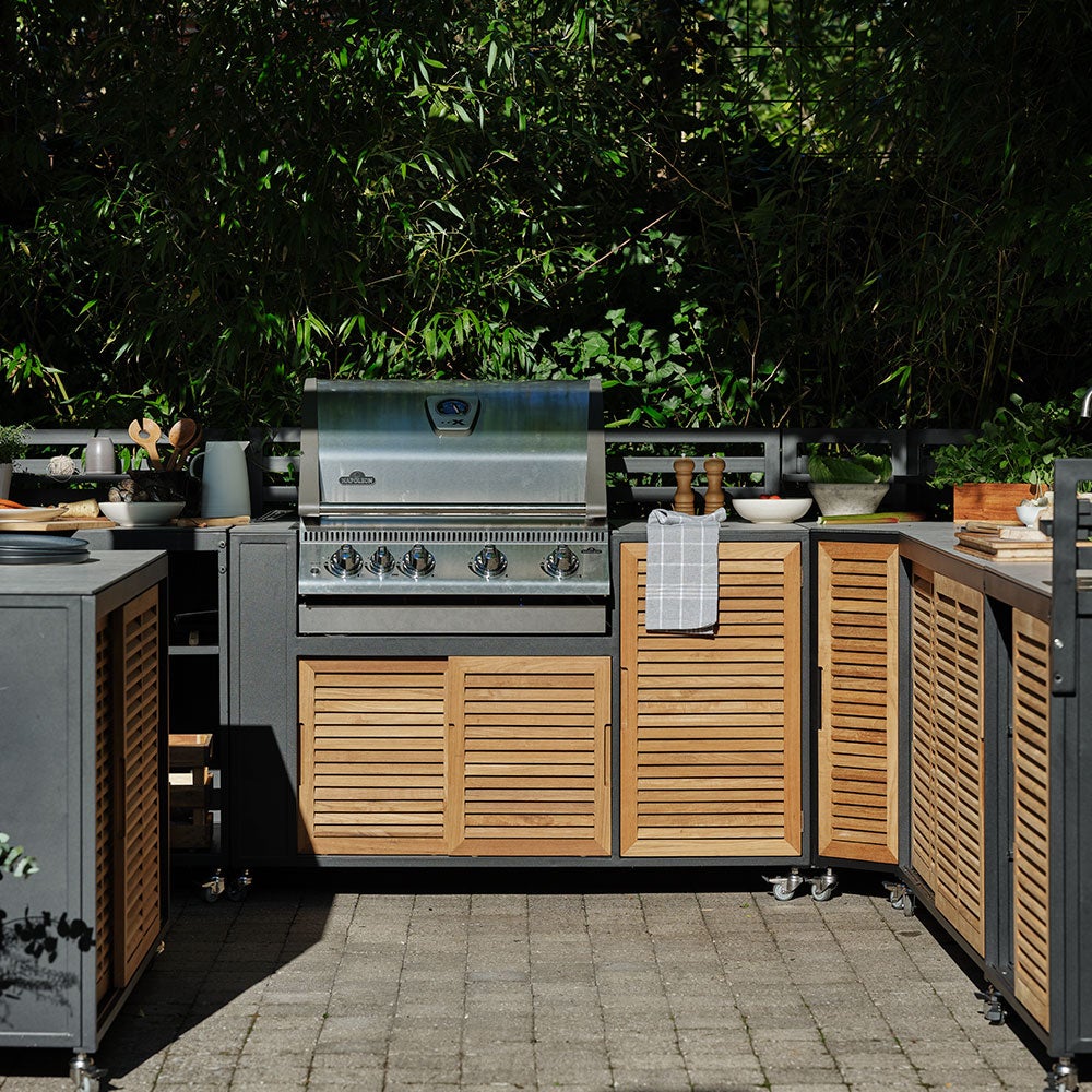 Fornax kök hörn stor svart/grå 