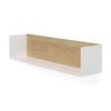 U shelf 70x15 cm ek/vit metall