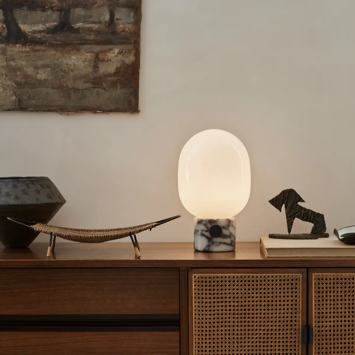 JWDA Bordslampa Marmor Calacatta Viola Large