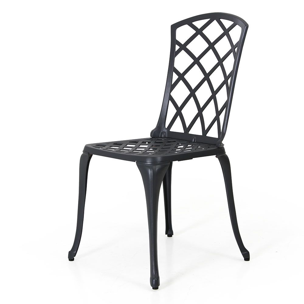 Arras matstol antracit aluminium 