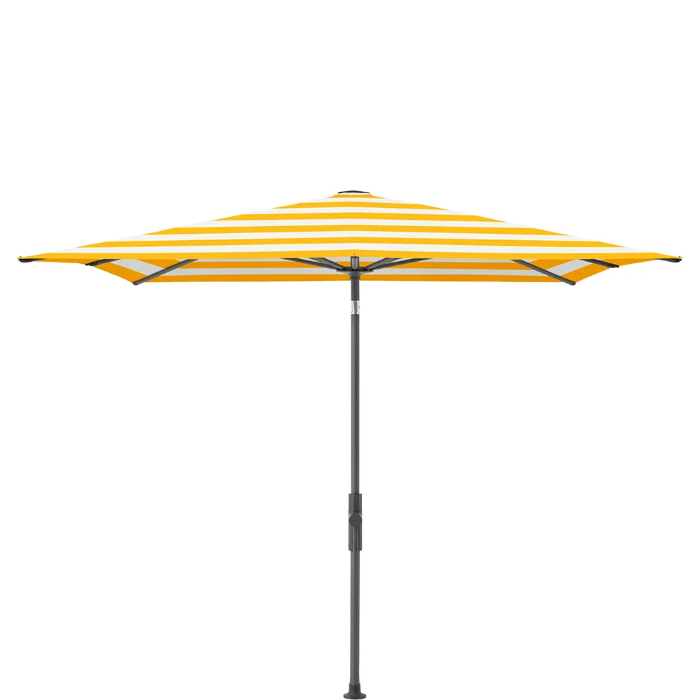Glatz Twist parasoll 240×240 cm anthracite Kat.5 624 Yellow Stripe